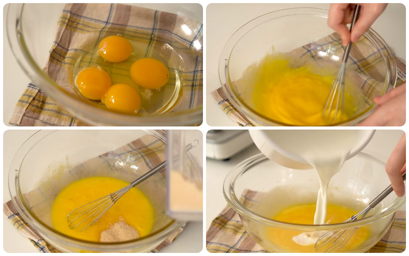 Các bước thực hiện pudding trứng